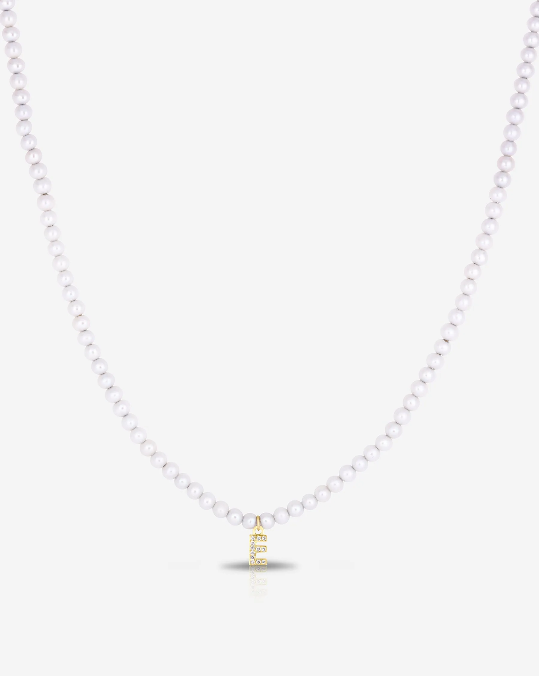 Pearl   Pav Initial Choker