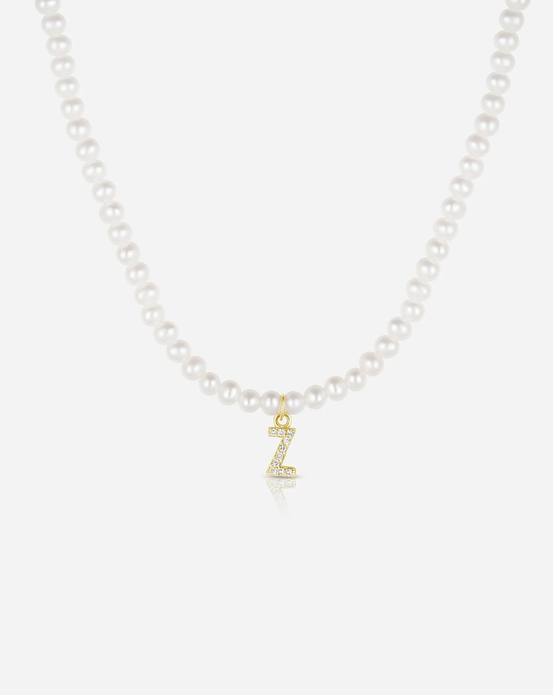 Pearl   Pav Initial Choker