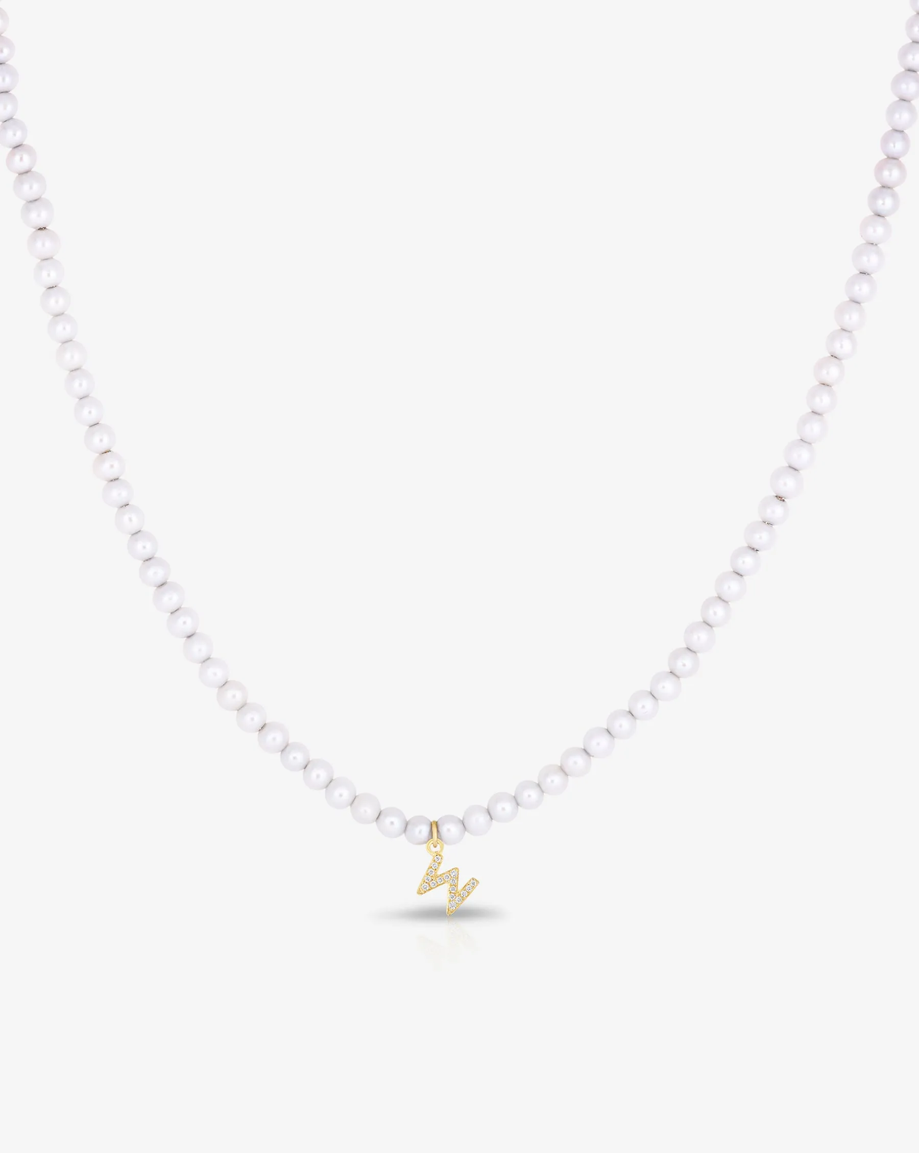 Pearl   Pav Initial Choker
