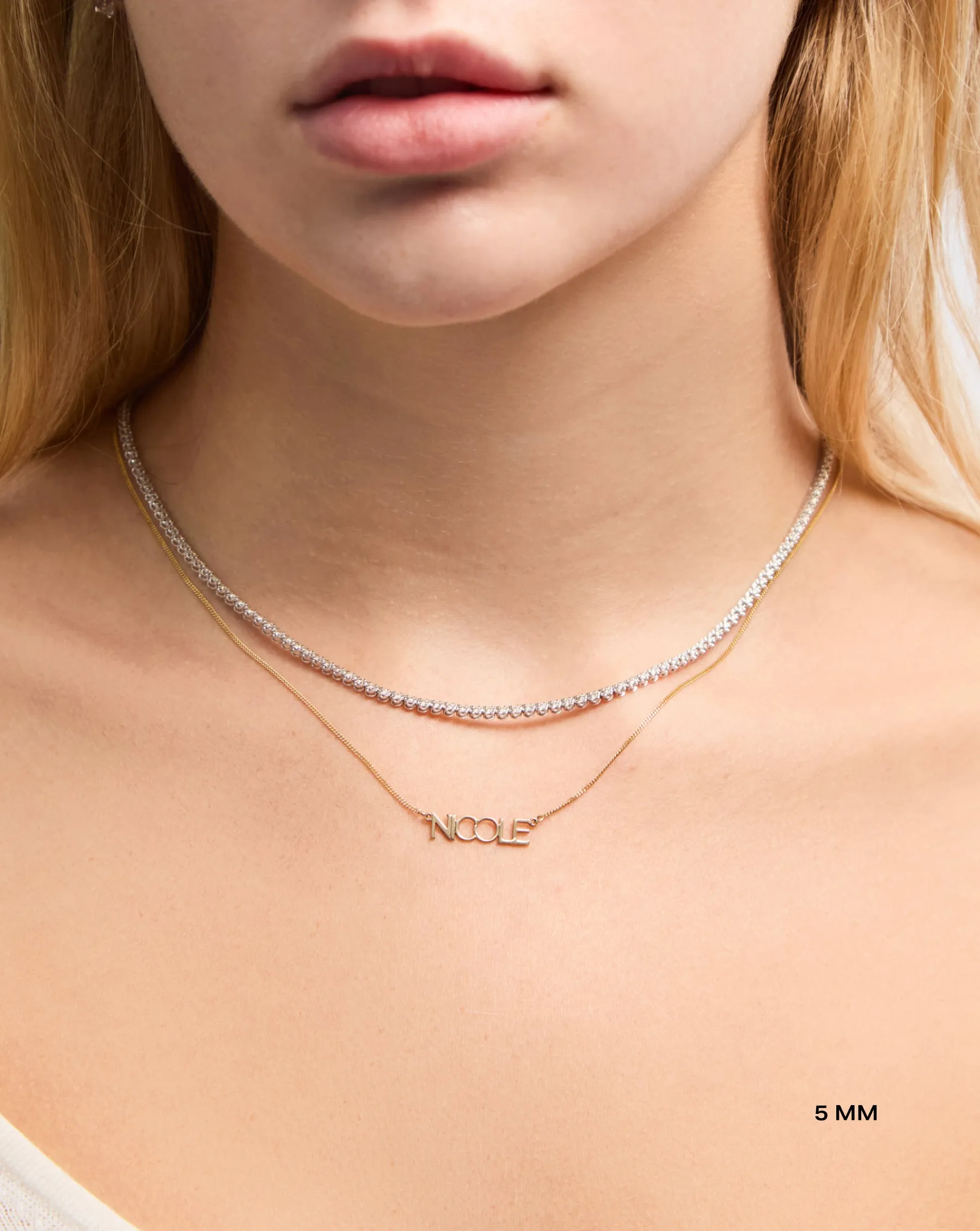 Personalized Block Name Necklace