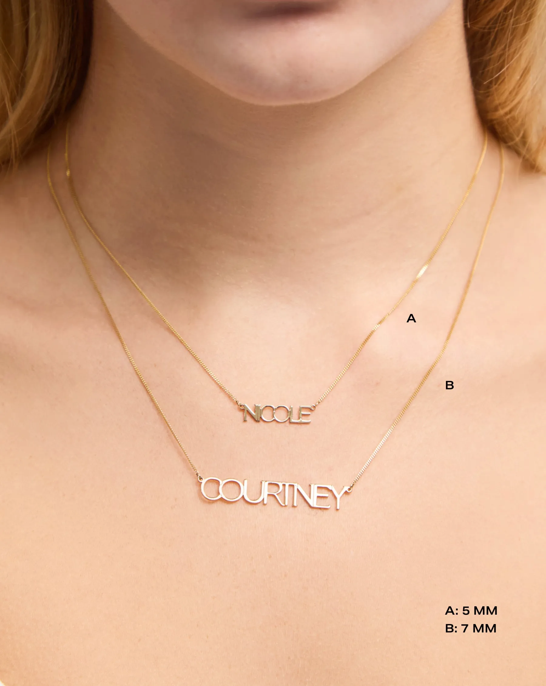 Personalized Block Name Necklace