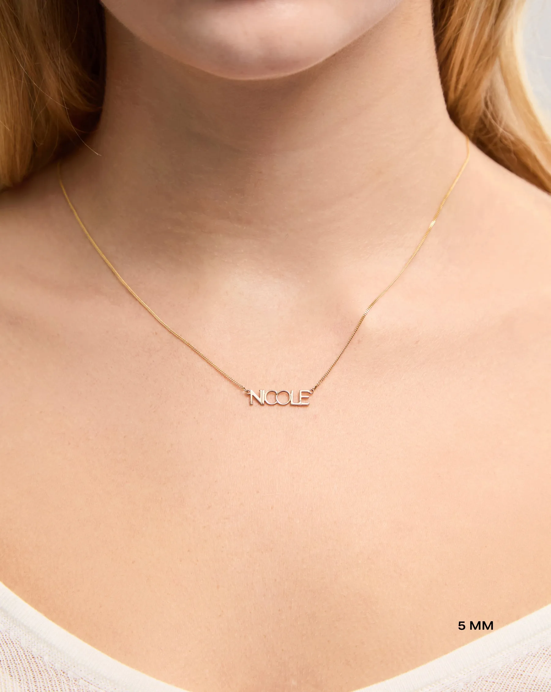Personalized Block Name Necklace