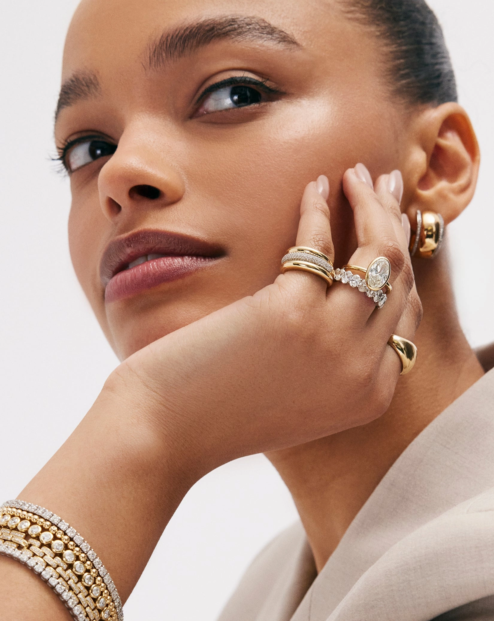 Petite Gold Cloud Ring