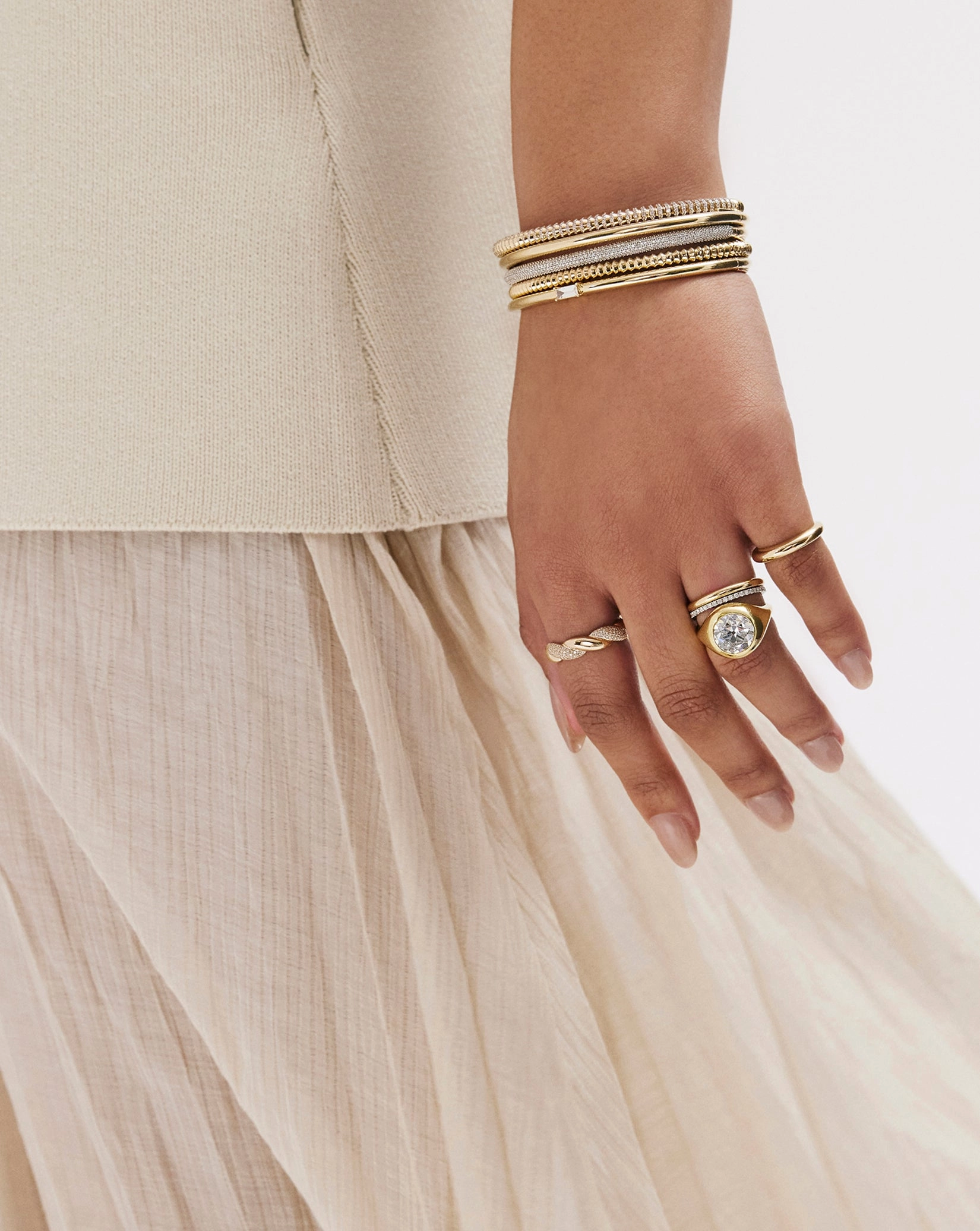 Petite Gold Cloud Ring