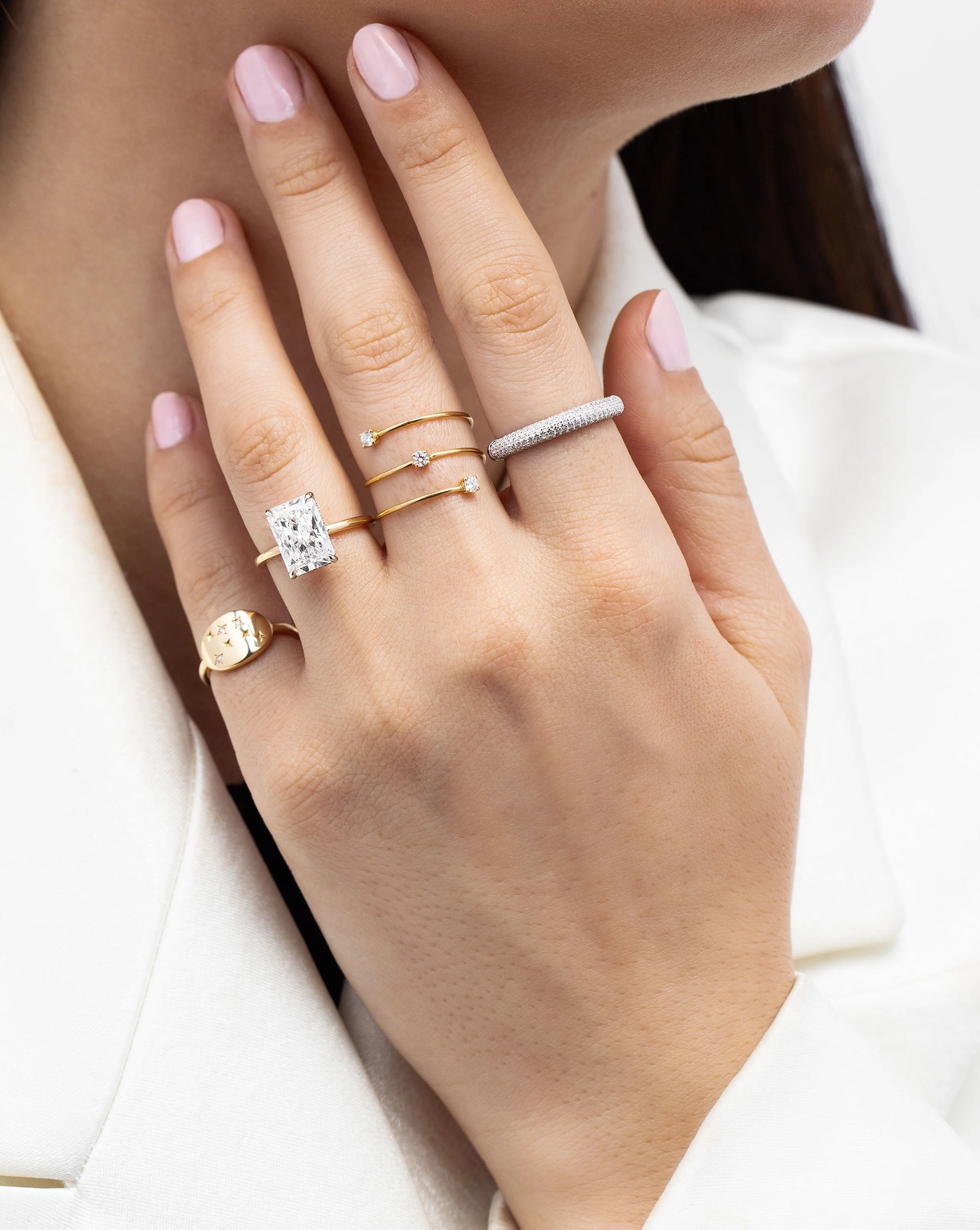 Petite Pav Diamond Cloud Ring