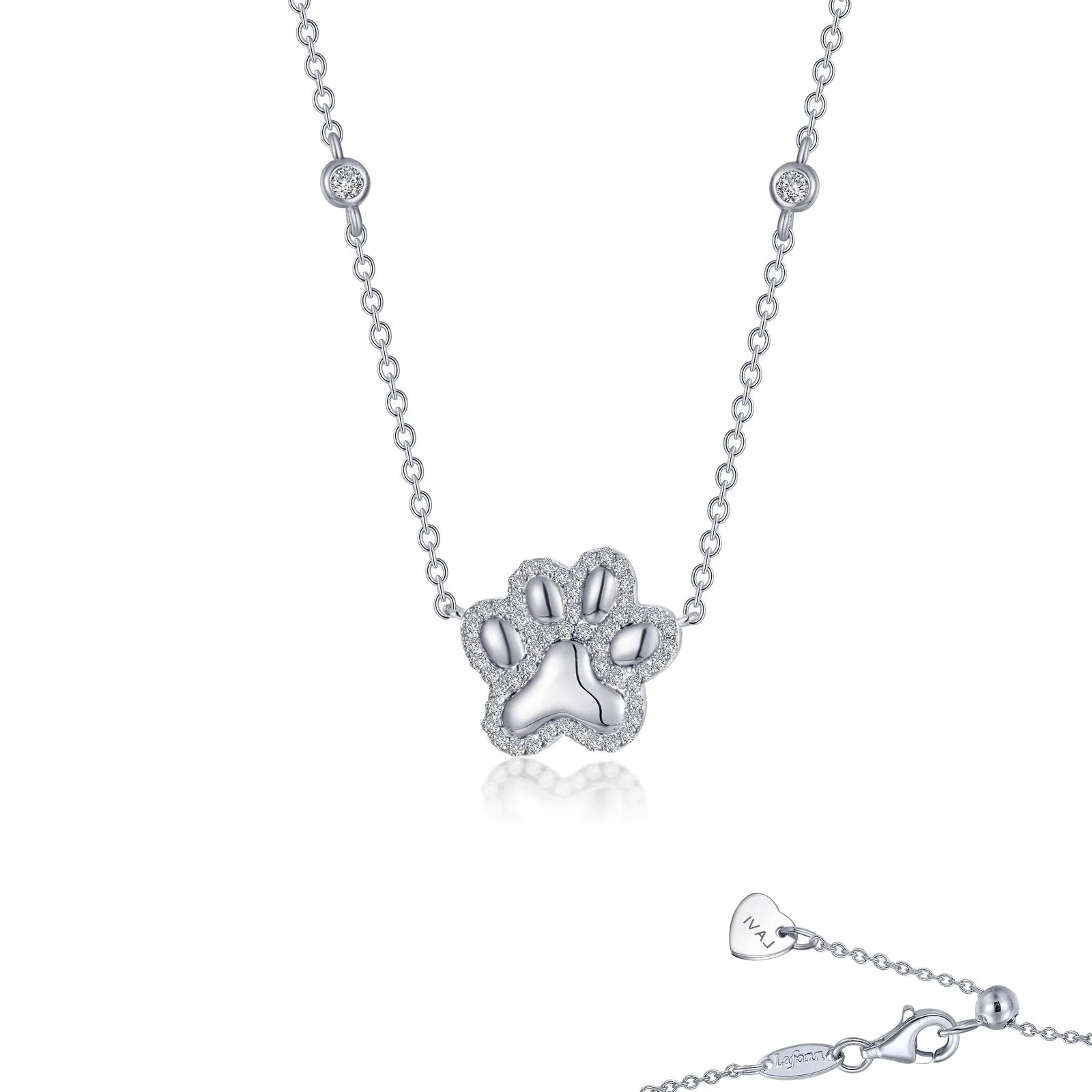 Puffy Paw Print Necklace LV006CLP20