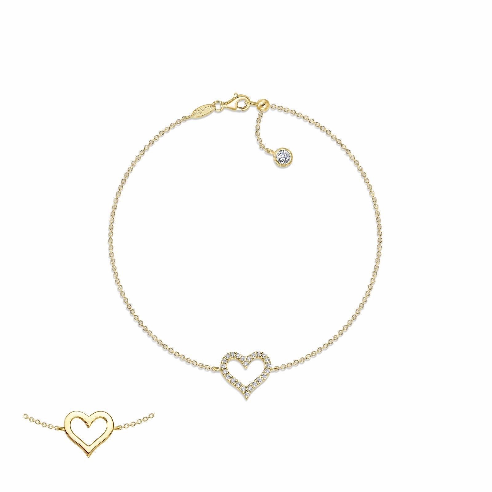 Reversible Cut-out Heart Bracelet B0202CLG70