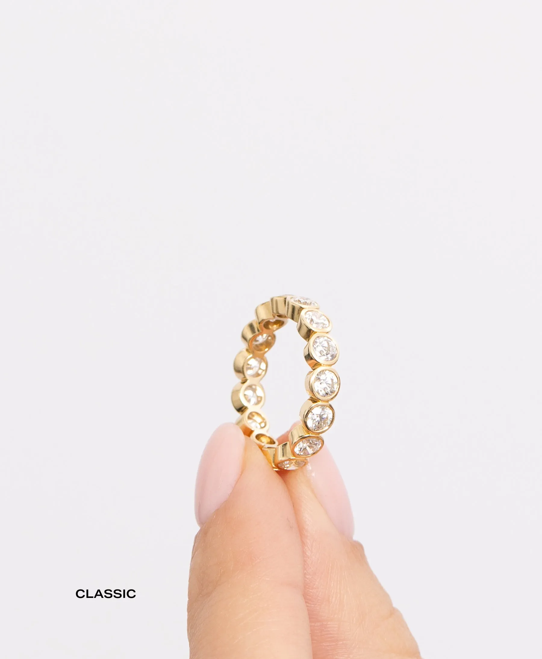 Round Bezel Eternity Band