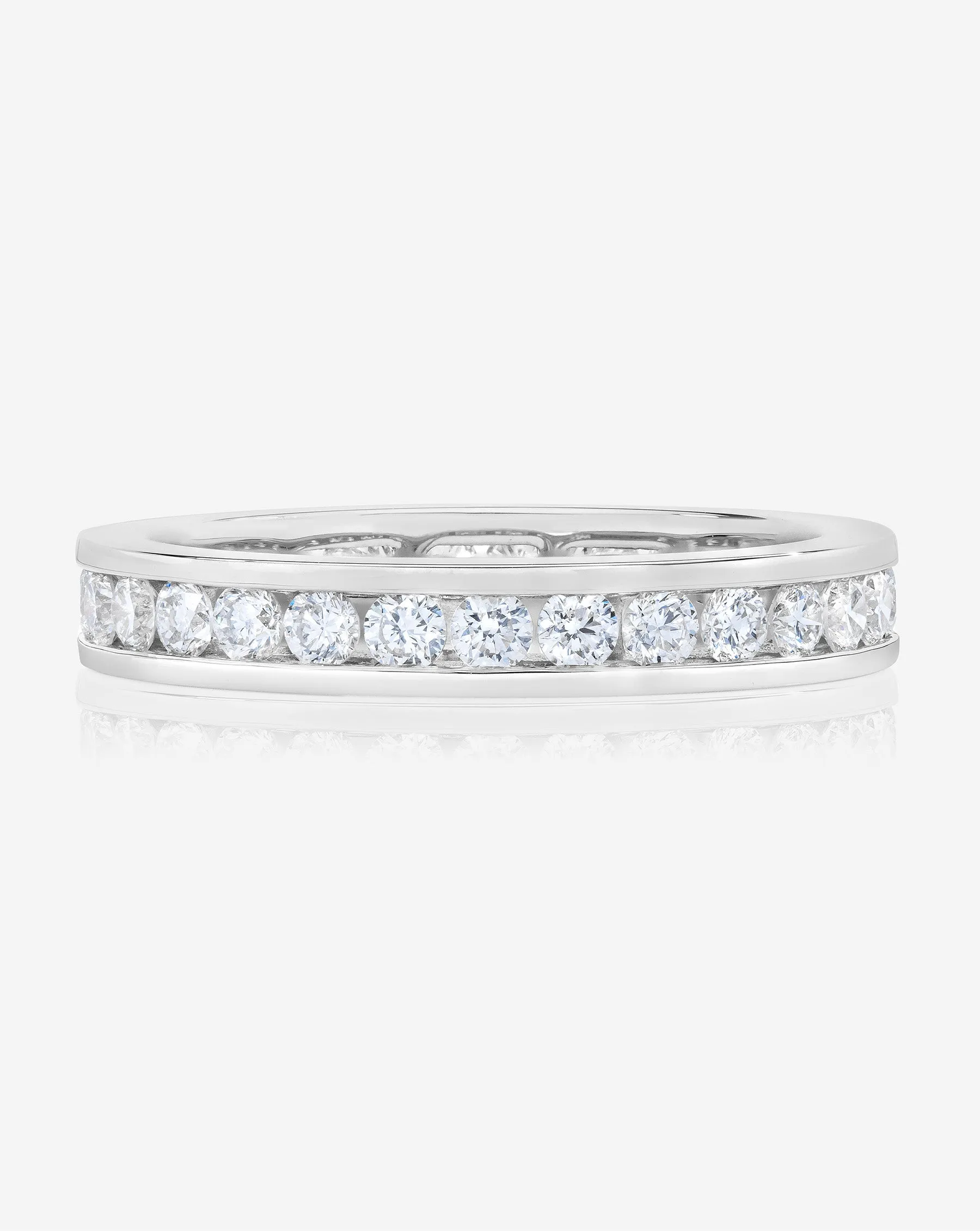 Round Diamond Channel Set Eternity Band