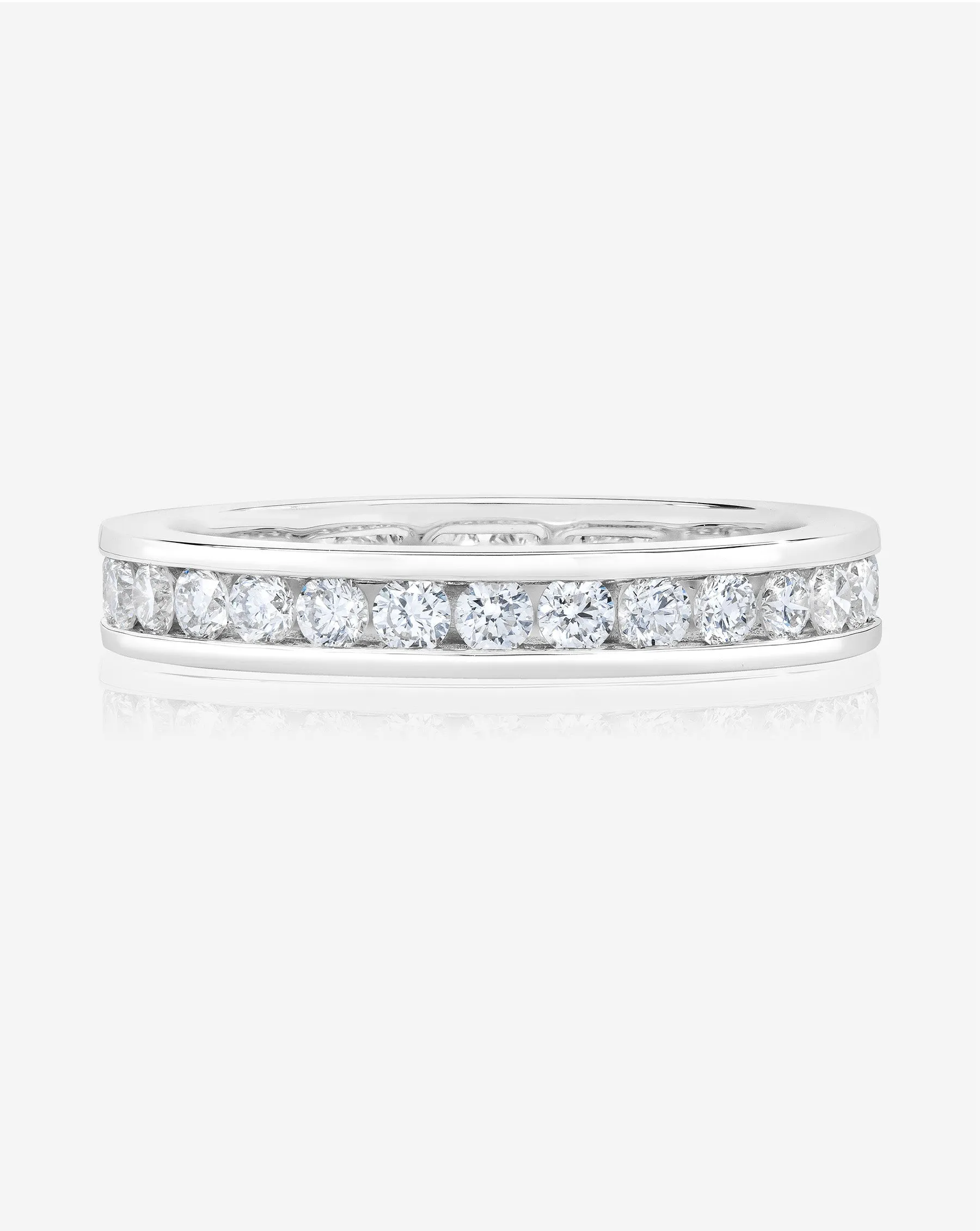 Round Diamond Channel Set Eternity Band