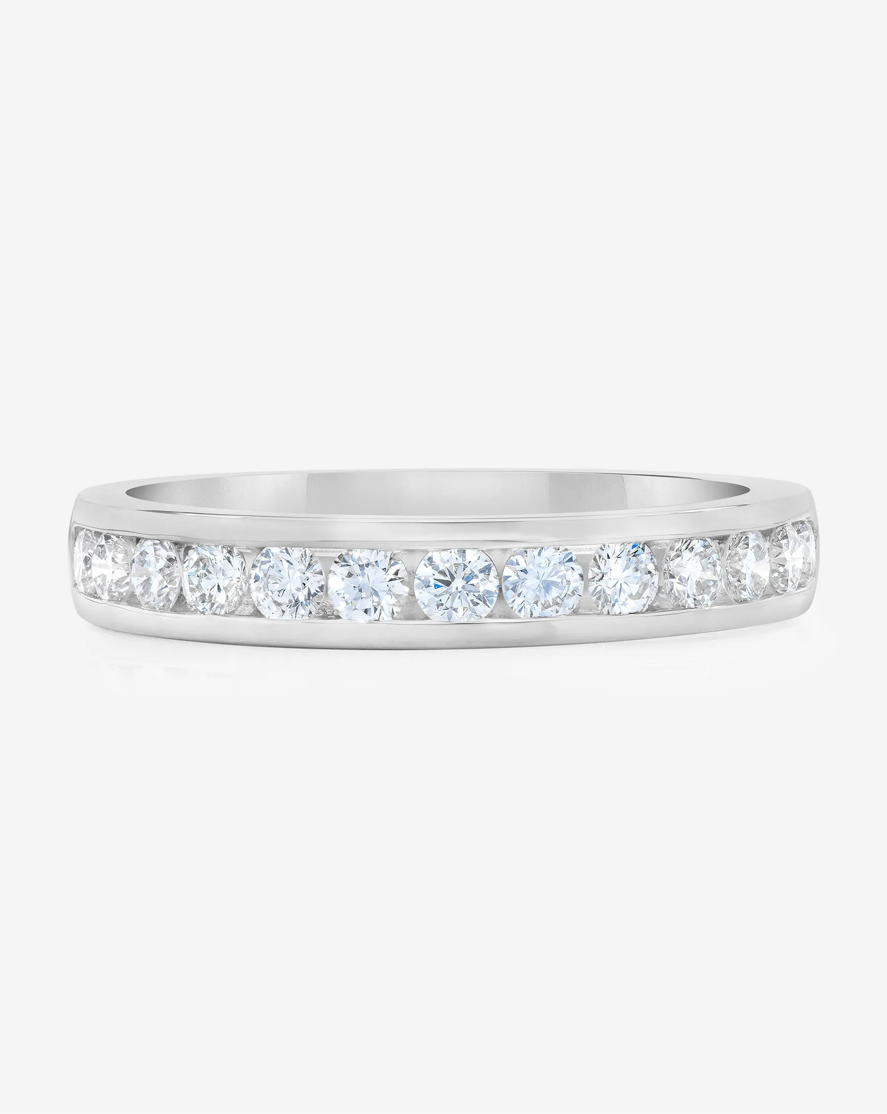 Round Diamond Channel Set Half Band