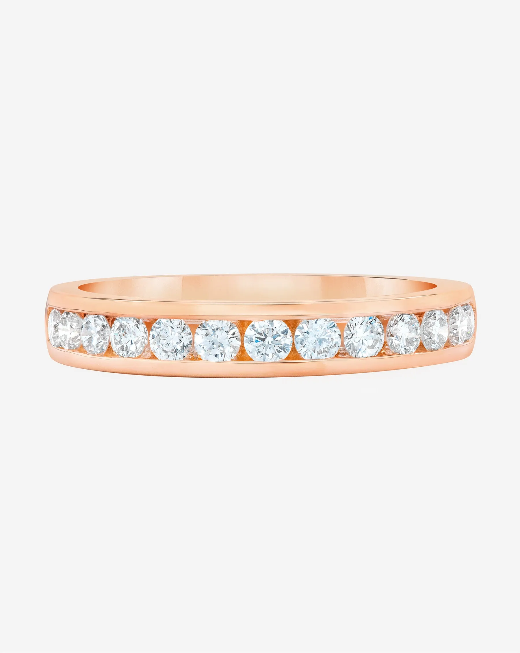 Round Diamond Channel Set Half Band