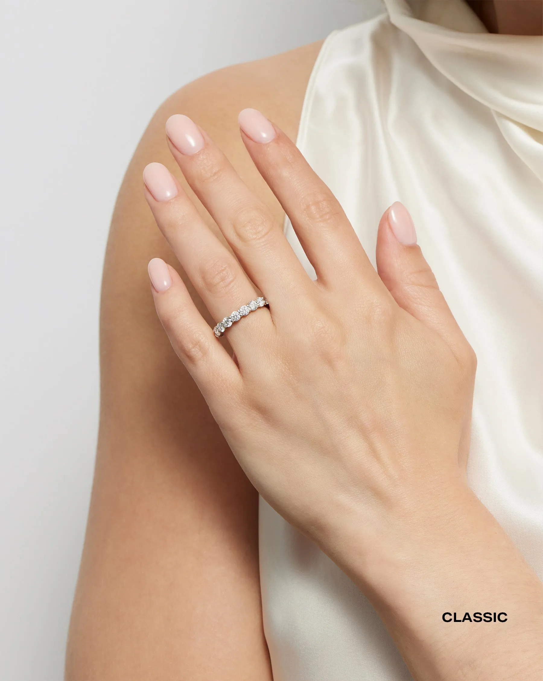 Round Lab Diamond Eternity Band
