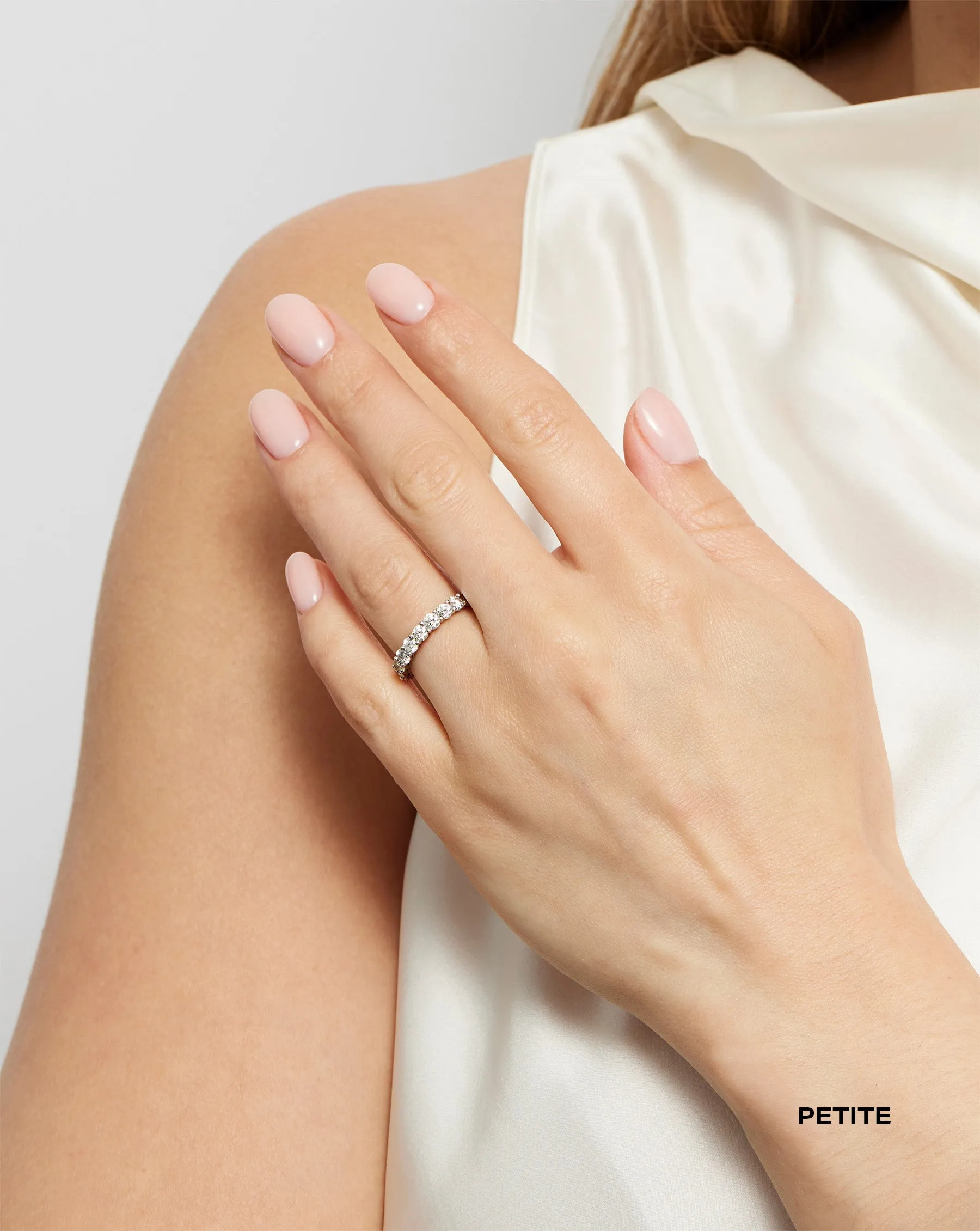 Round Lab Diamond Eternity Band