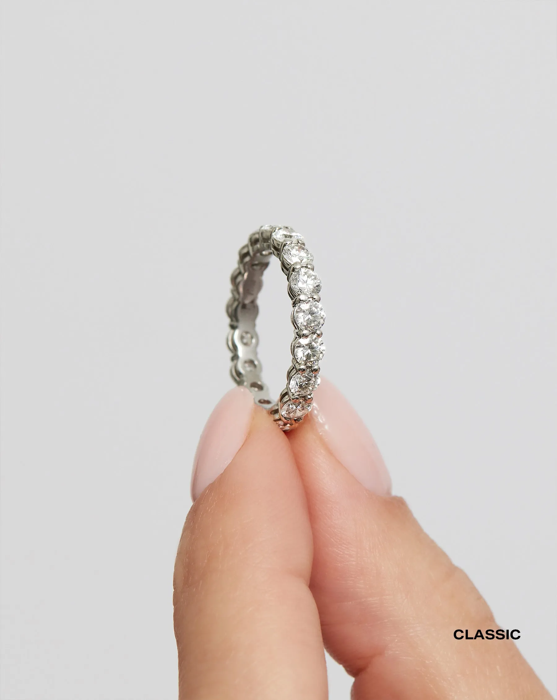 Round Lab Diamond Eternity Band