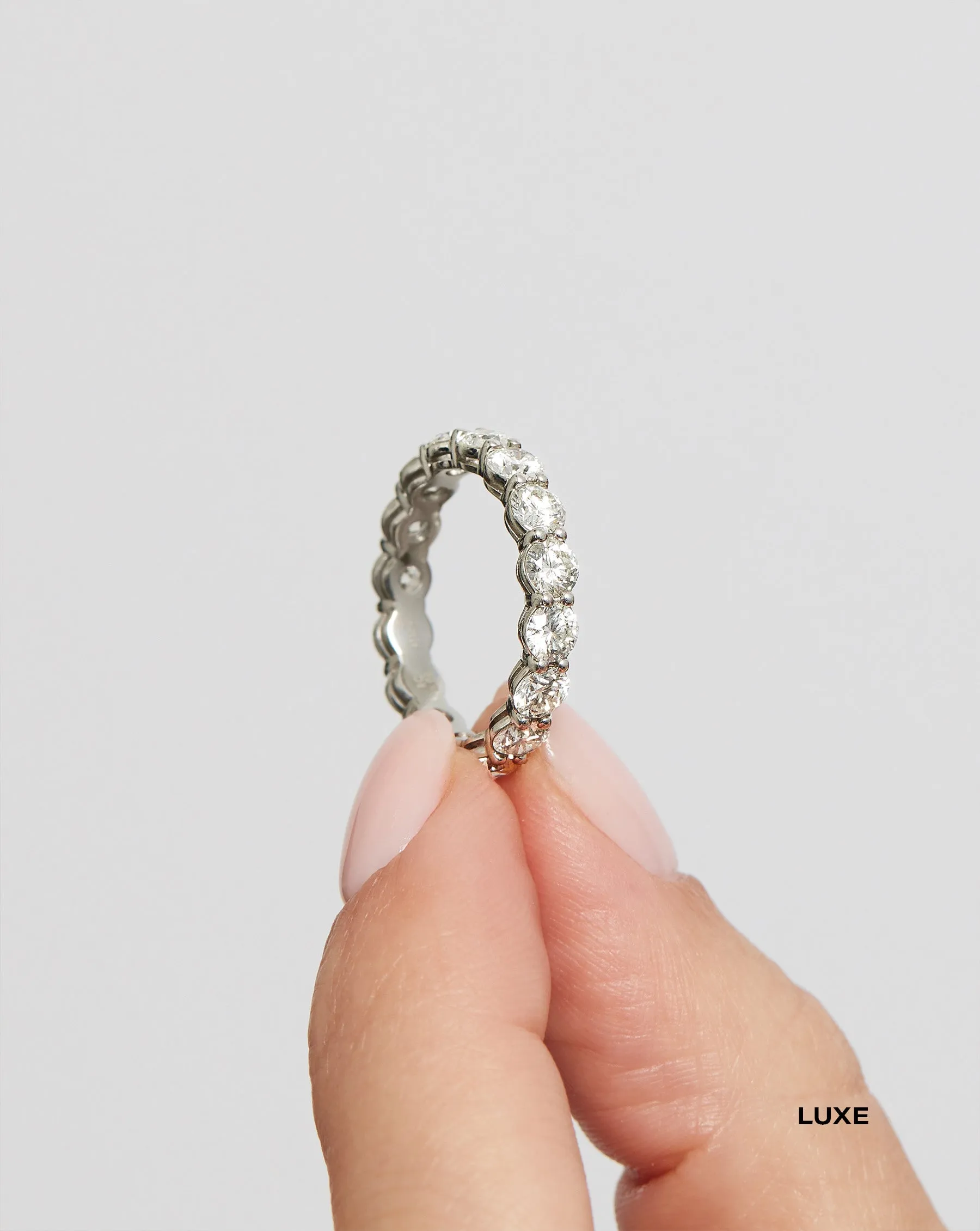 Round Lab Diamond Eternity Band