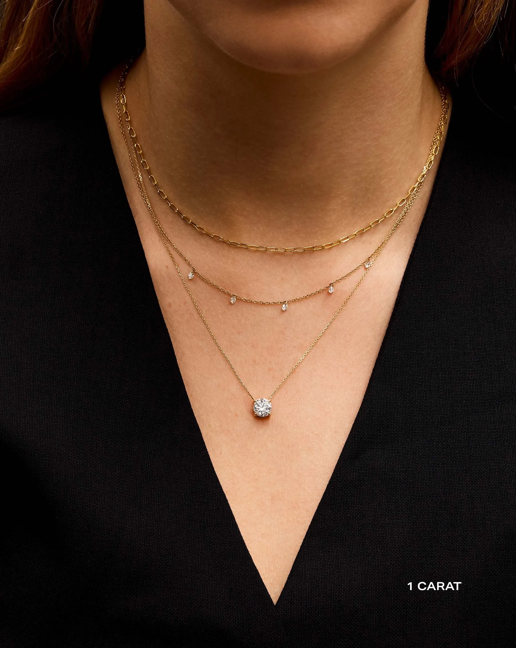 Round Lab Diamond Necklace