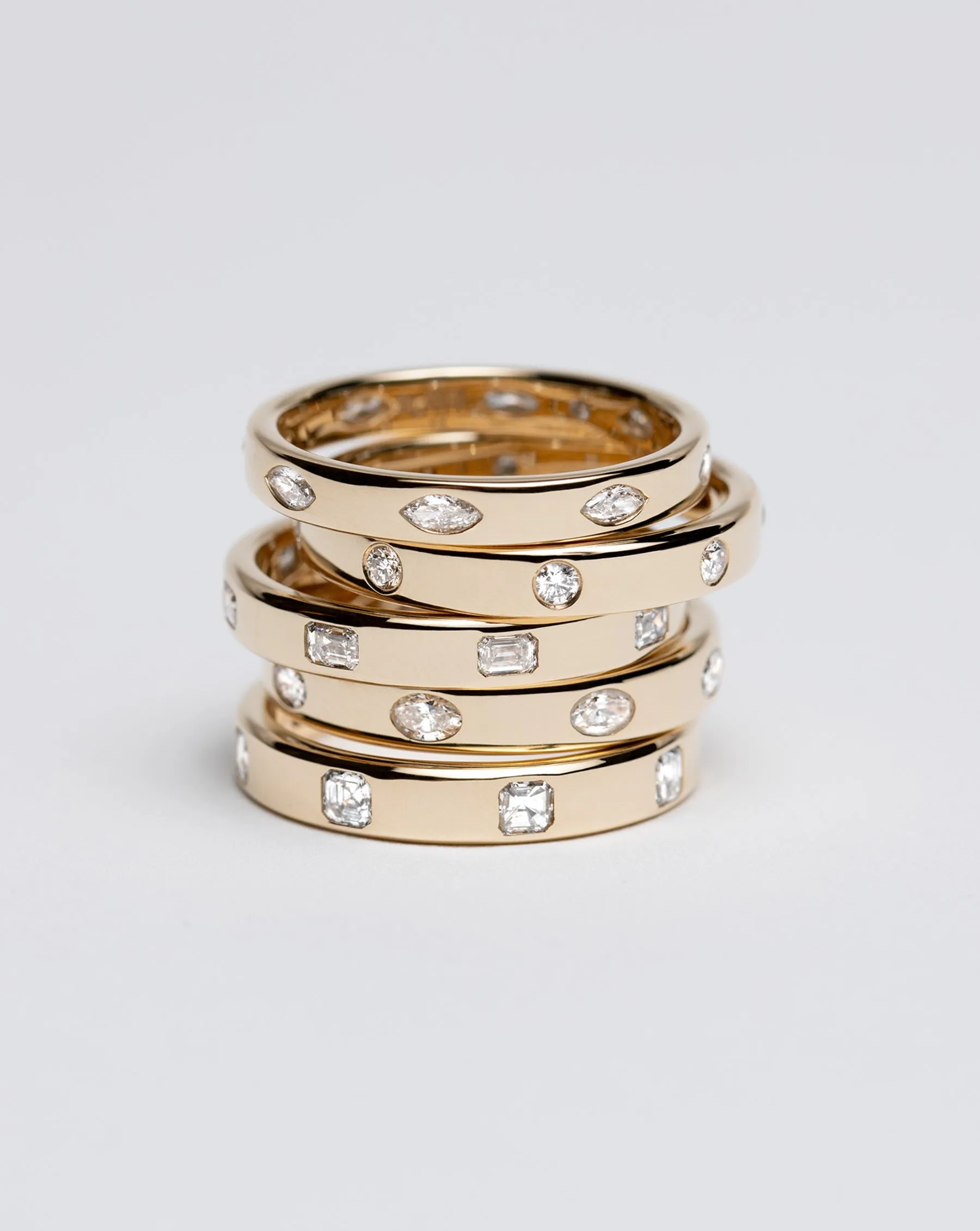 Round Luxe Inlay Eternity Band