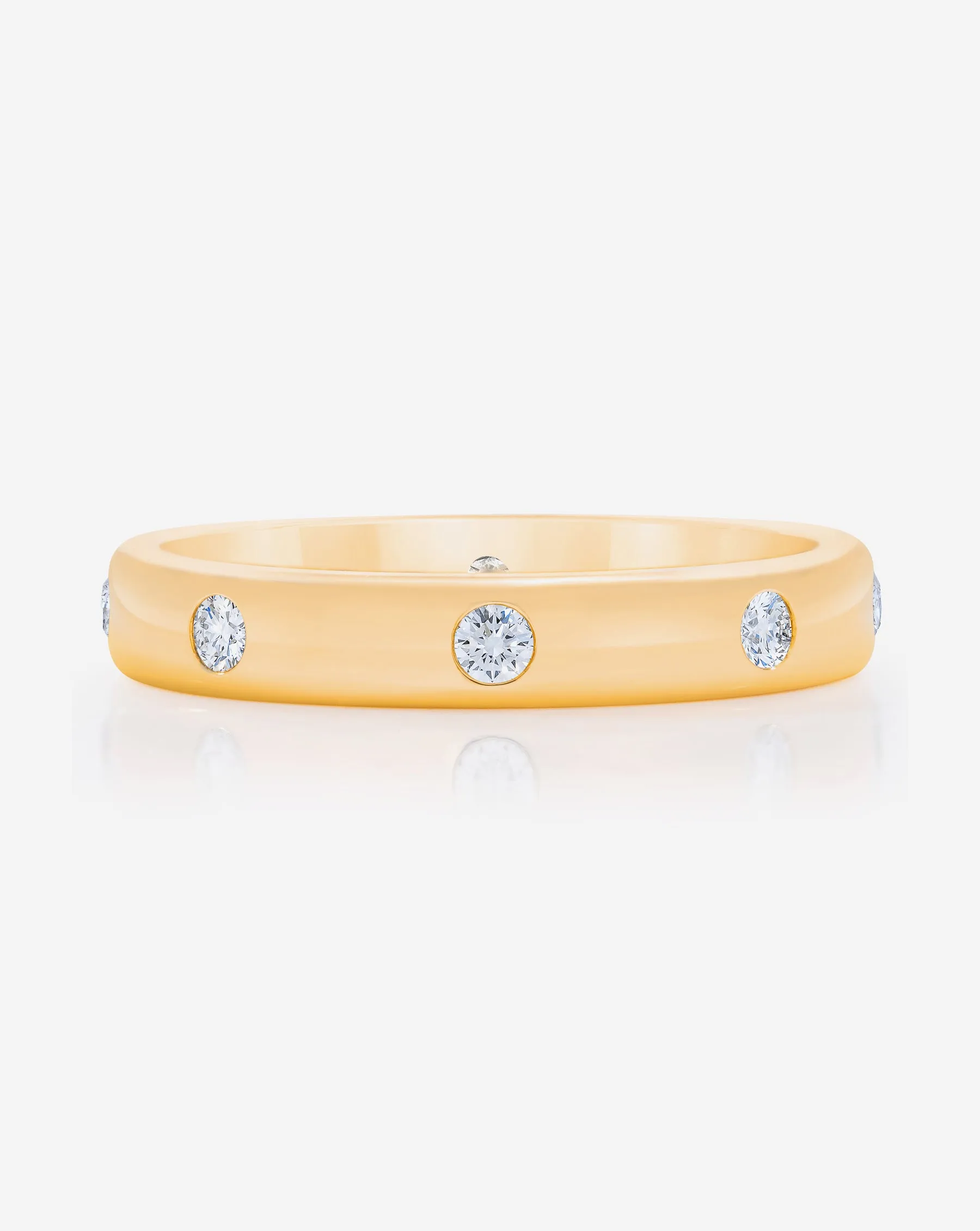 Round Luxe Inlay Eternity Band