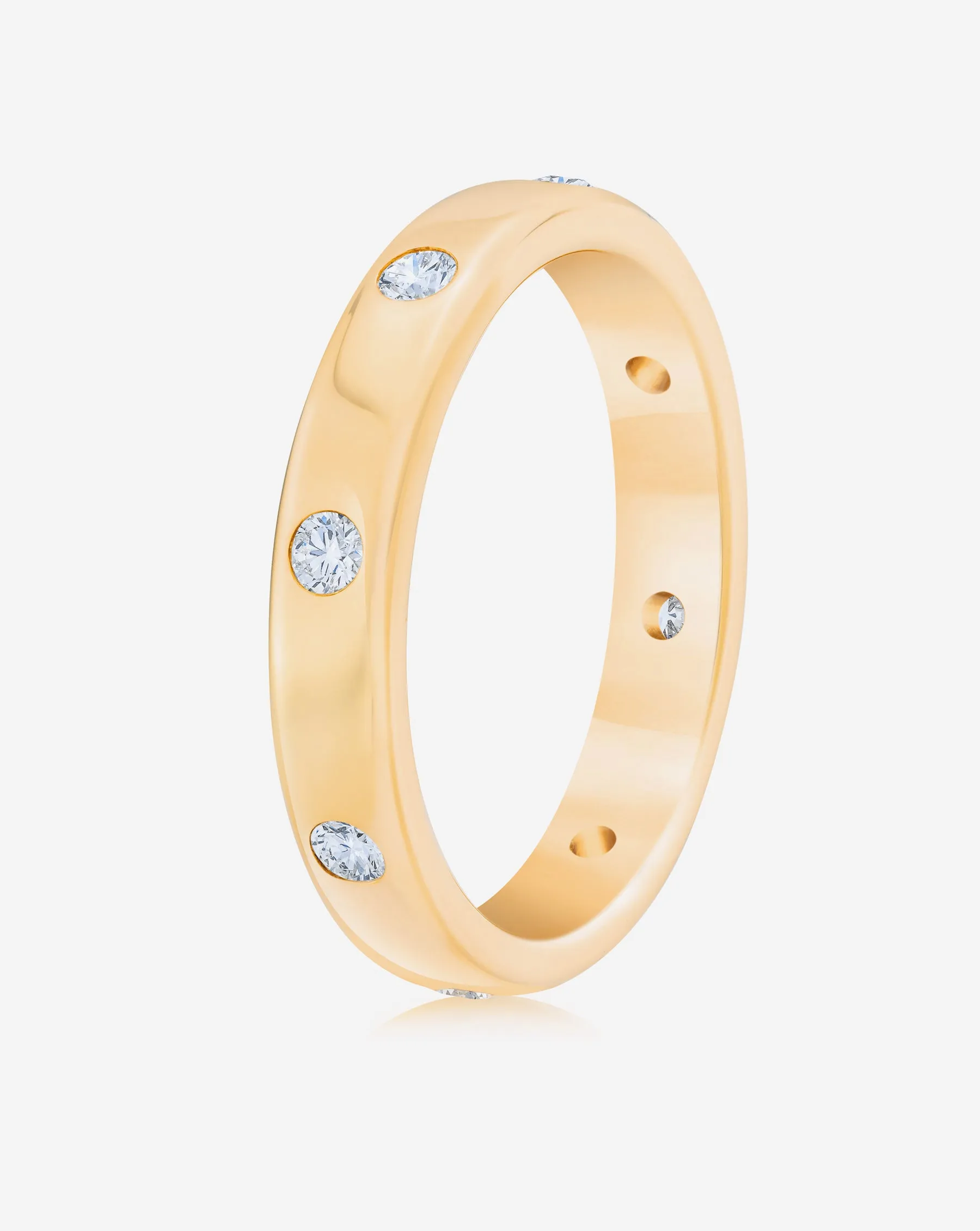 Round Luxe Inlay Eternity Band