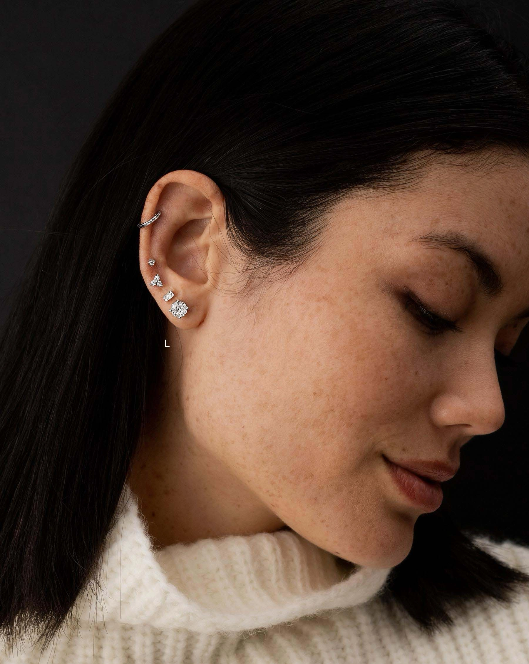 Round Illusion Diamond Studs