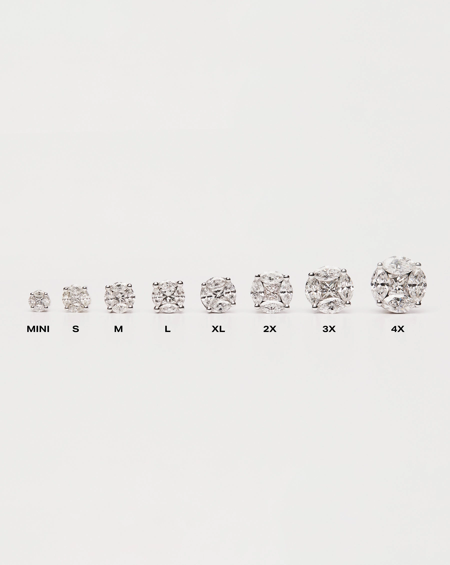 Round Illusion Diamond Studs