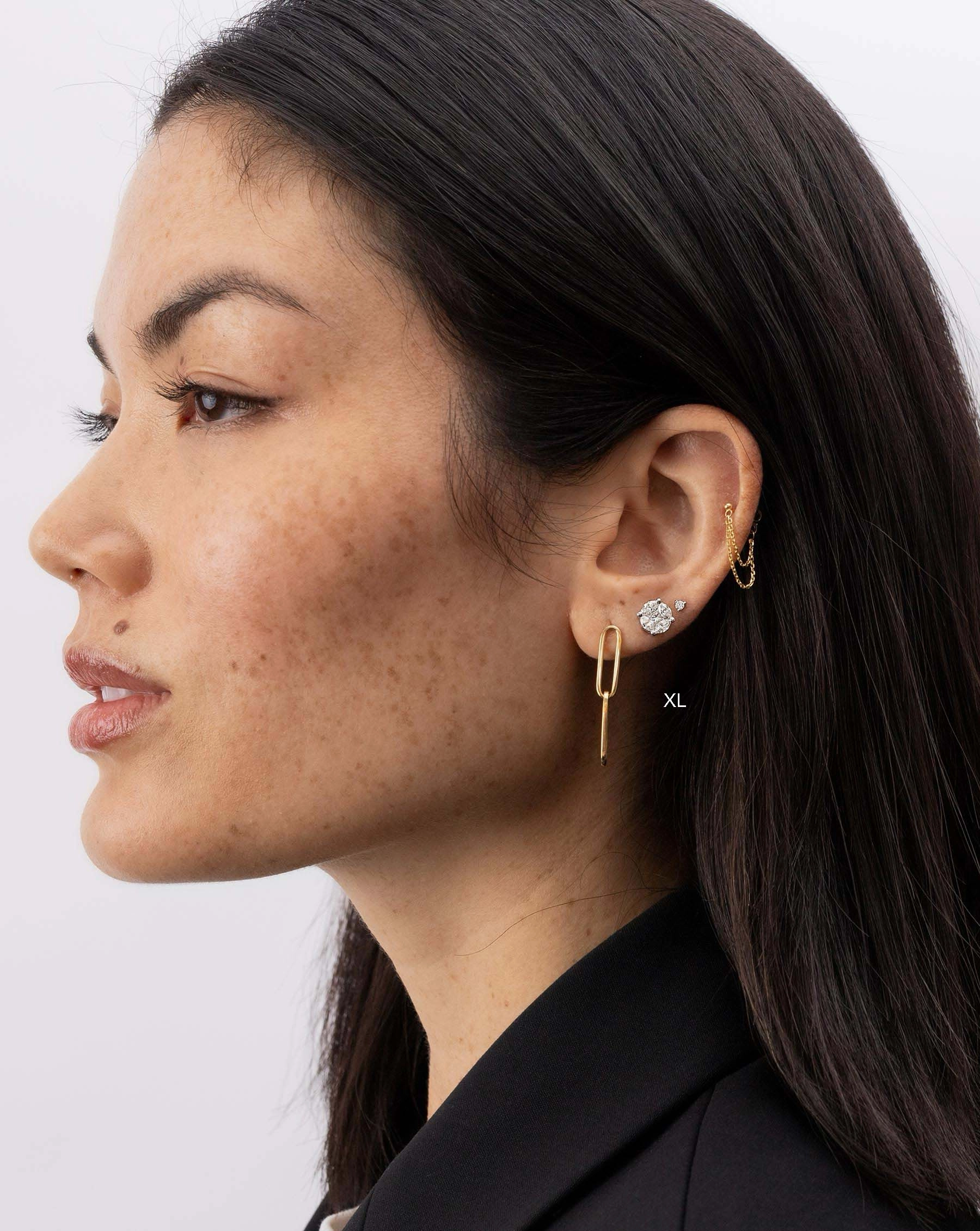 Round Illusion Diamond Studs