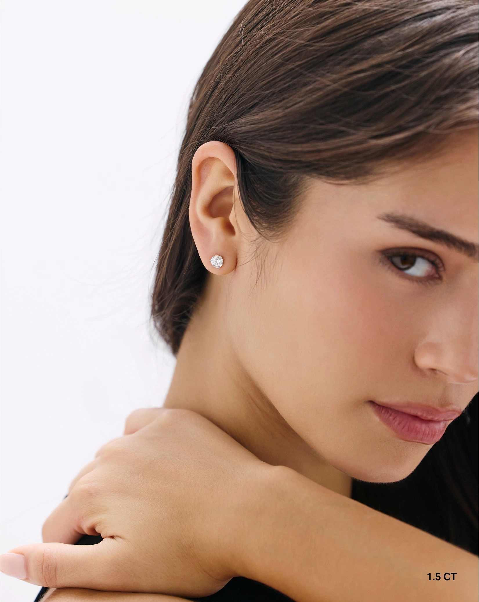 Round Lab Diamond Studs