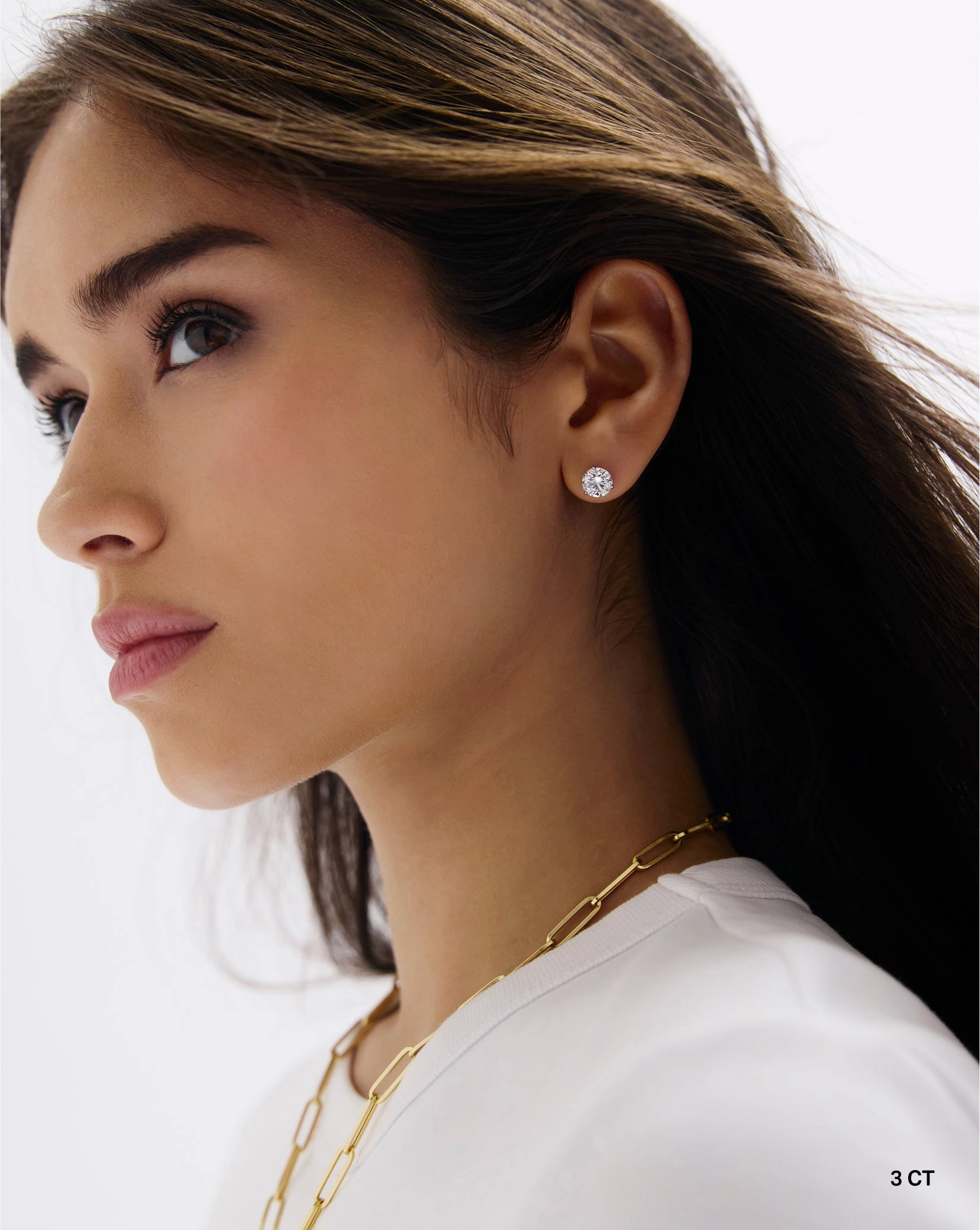 Round Lab Diamond Studs
