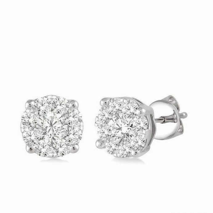 Round Shape Lovebright Essential Diamond Stud Earrings