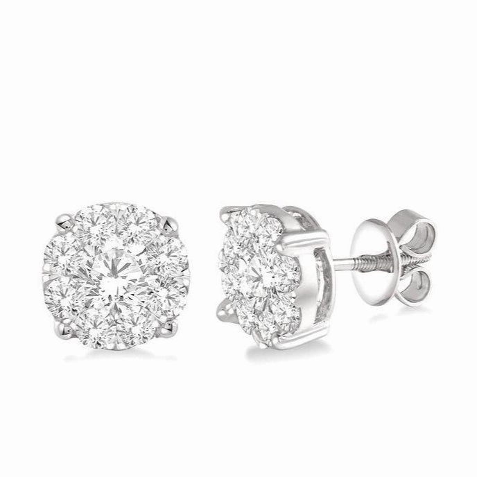 Round Shape Lovebright Essential Diamond Stud Earrings