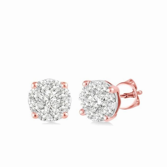 Round Shape Lovebright Essential Diamond Stud Earrings
