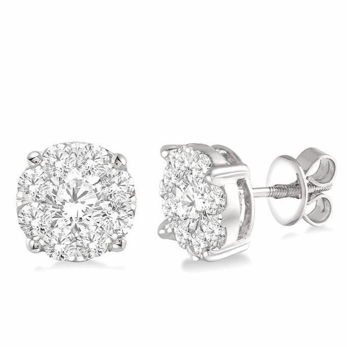 Round Shape Lovebright Essential Diamond Stud Earrings