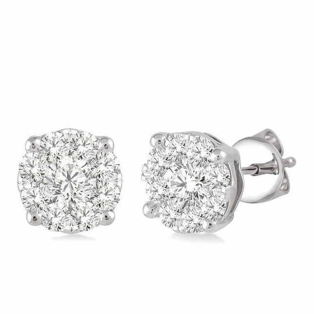 Round Shape Lovebright Essential Diamond Stud Earrings