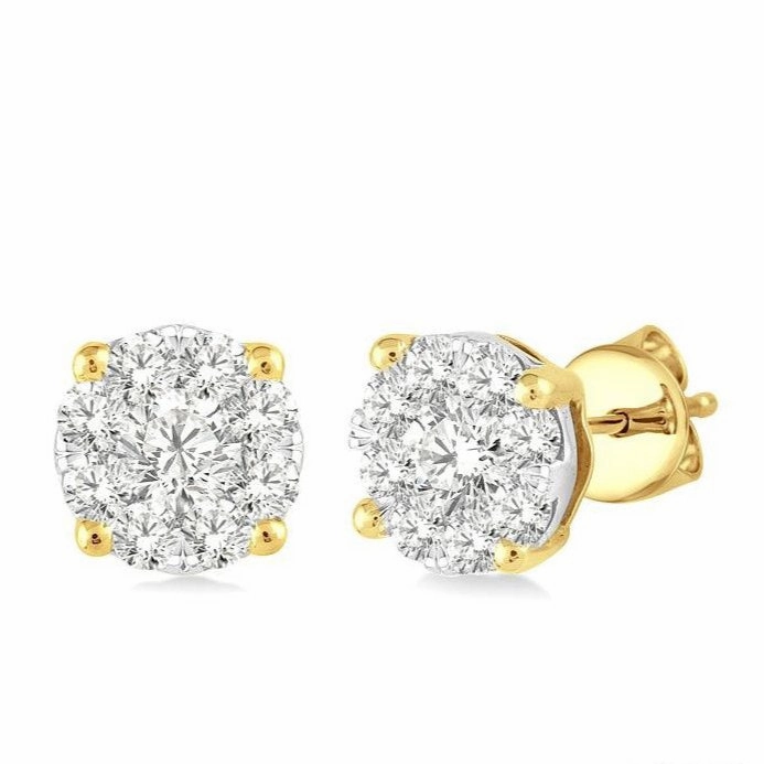 Round Shape Lovebright Essential Diamond Stud Earrings