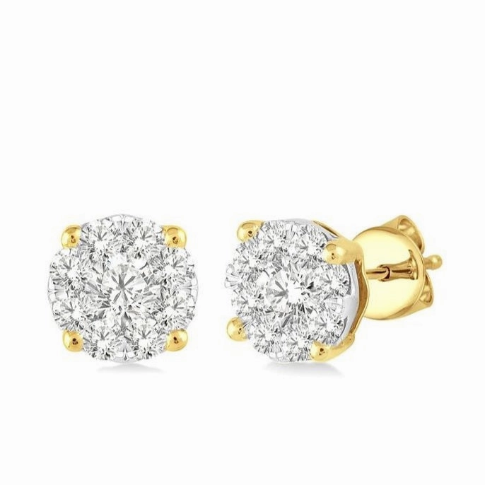 Round Shape Lovebright Essential Diamond Stud Earrings