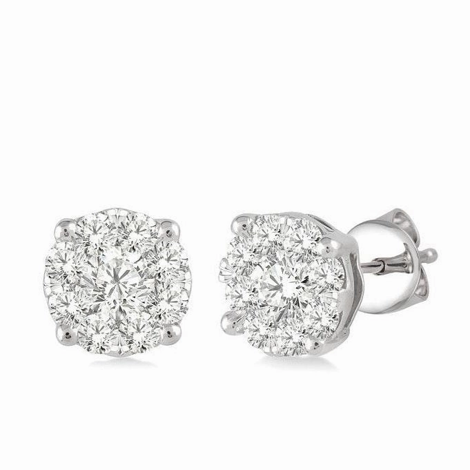 Round Shape Lovebright Essential Diamond Stud Earrings
