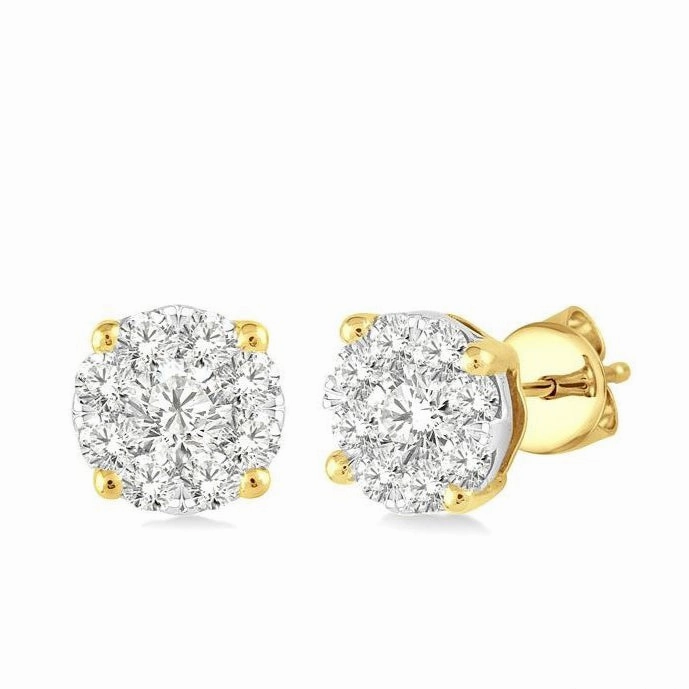 Round Shape Lovebright Essential Diamond Stud Earrings