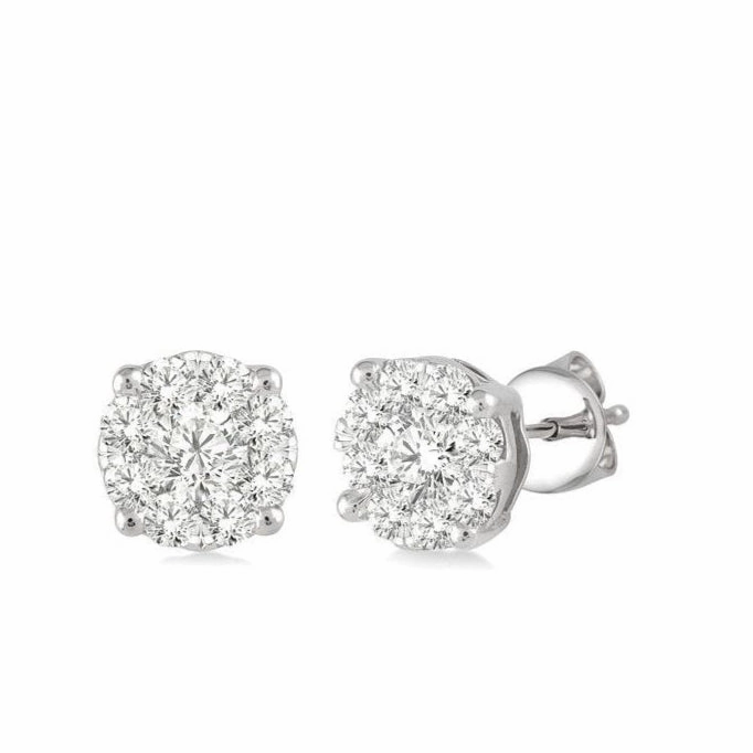 Round Shape Lovebright Essential Diamond Stud Earrings