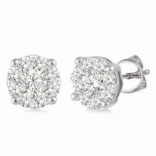 Round Shape Lovebright Essential Diamond Stud Earrings