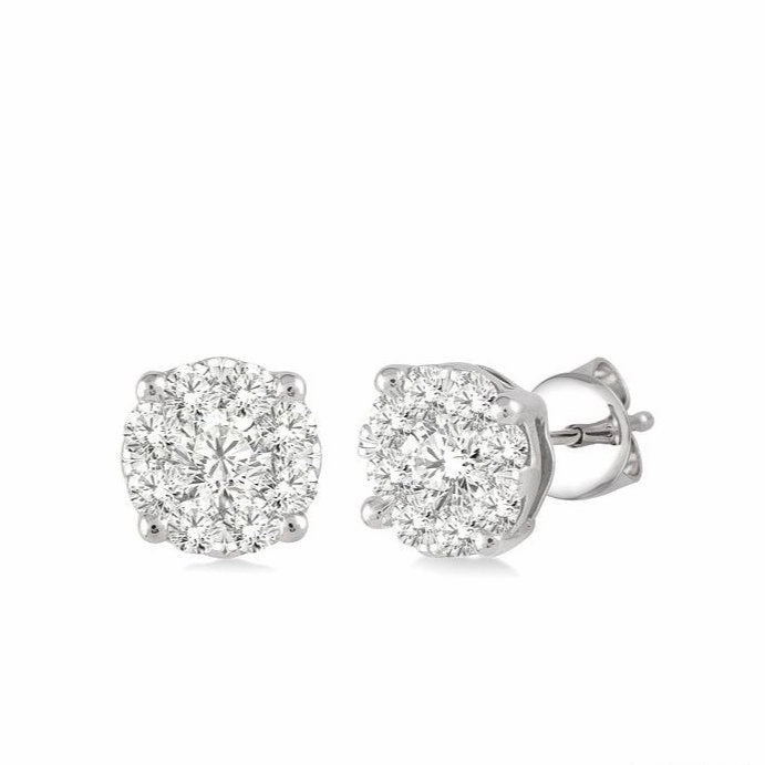 Round Shape Lovebright Essential Diamond Stud Earrings