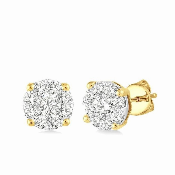 Round Shape Lovebright Essential Diamond Stud Earrings