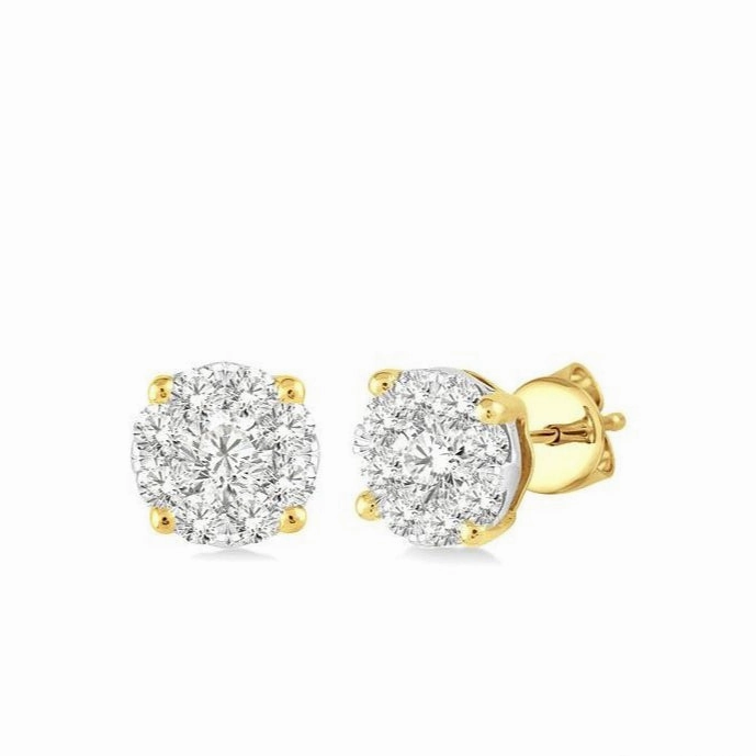 Round Shape Lovebright Essential Diamond Stud Earrings