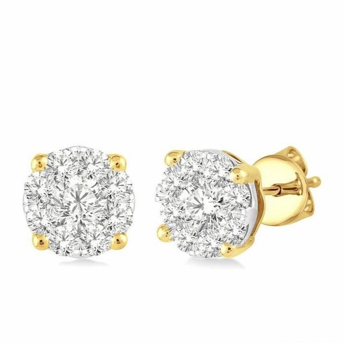Round Shape Lovebright Essential Diamond Stud Earrings