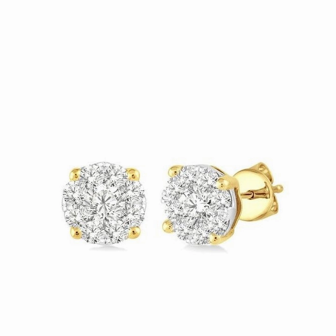 Round Shape Lovebright Essential Diamond Stud Earrings