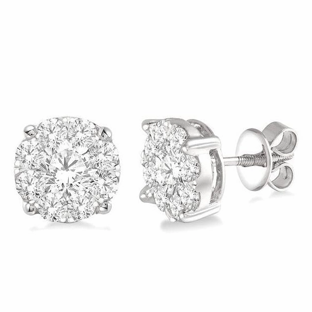 Round Shape Lovebright Essential Diamond Stud Earrings