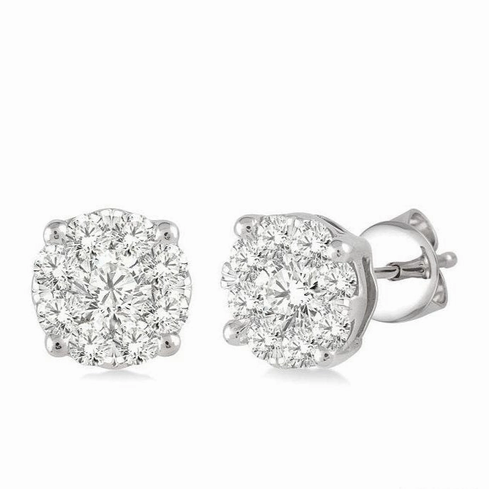 Round Shape Lovebright Essential Diamond Stud Earrings