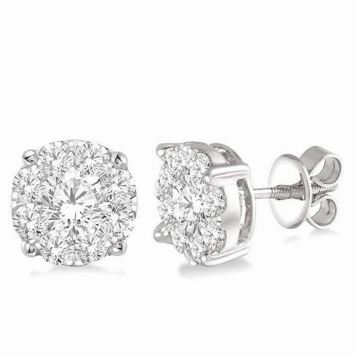 Round Shape Lovebright Essential Diamond Stud Earrings