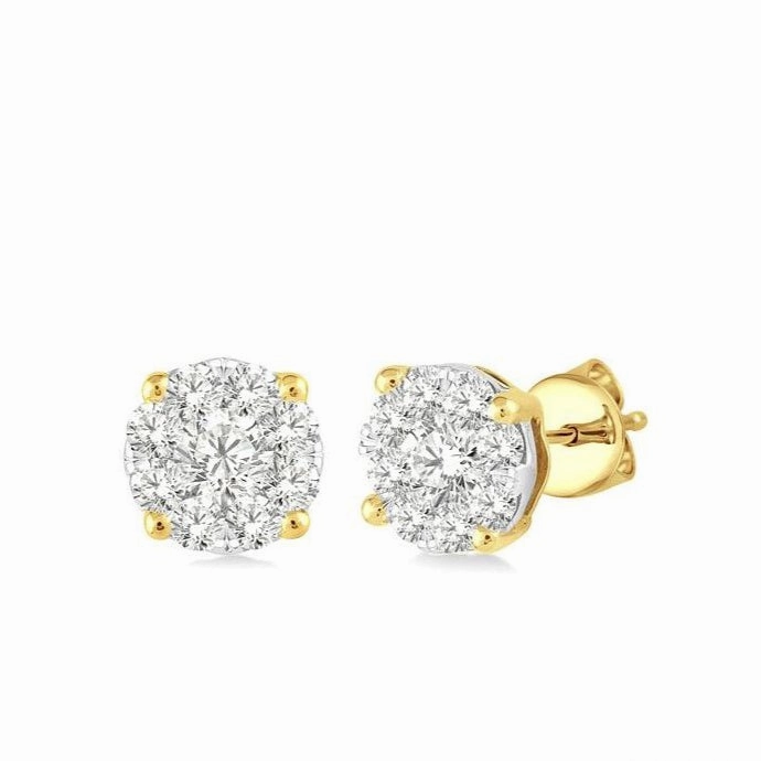 Round Shape Lovebright Essential Diamond Stud Earrings