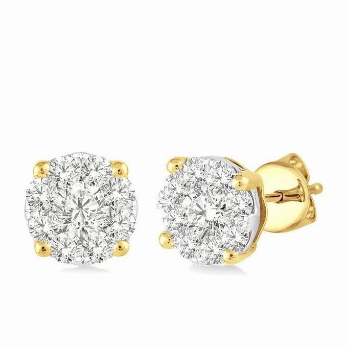 Round Shape Lovebright Essential Diamond Stud Earrings